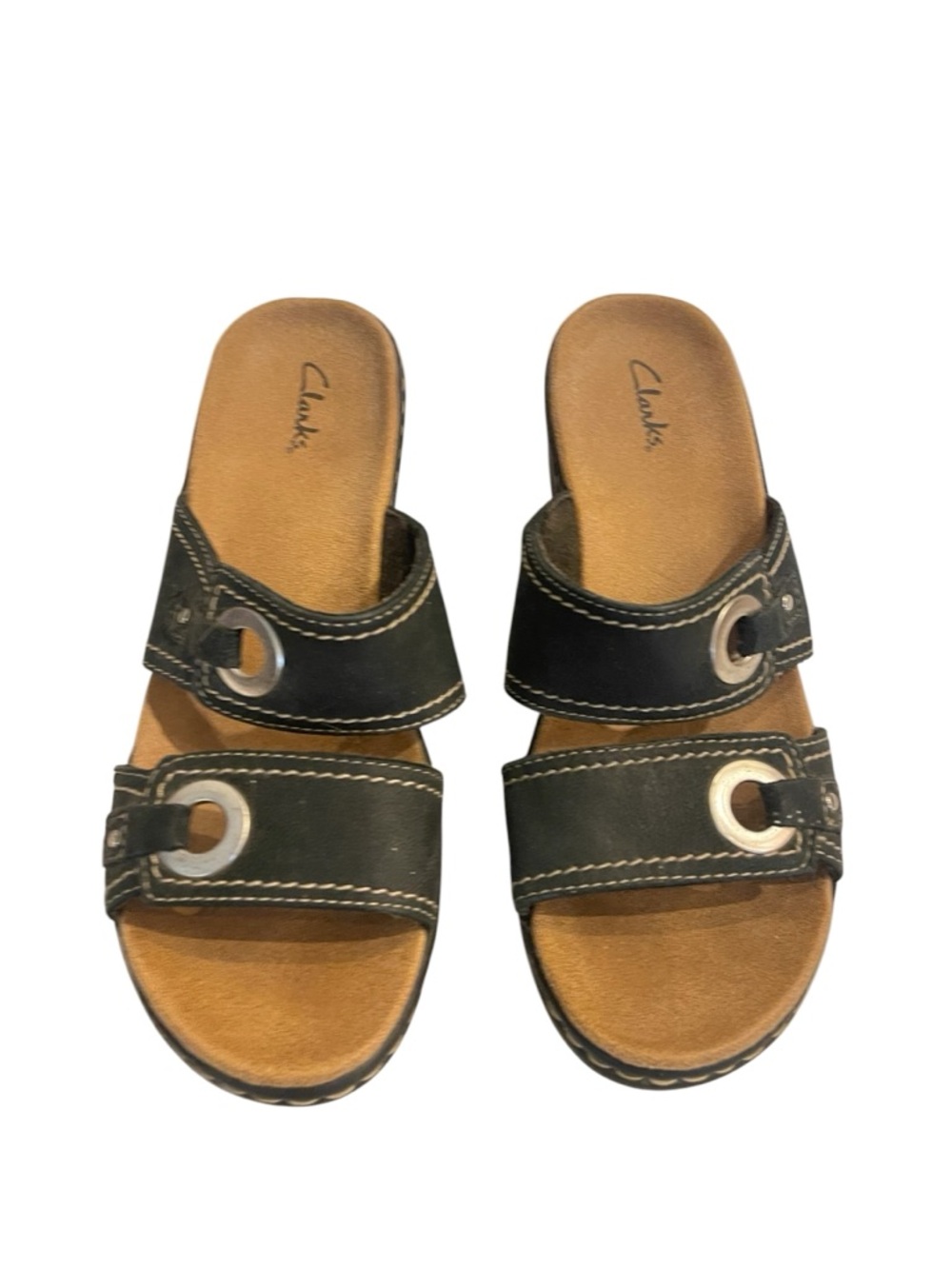 Clarks Brown Leather Lexi Willow Sandals Shoes - Picture 2 of 6